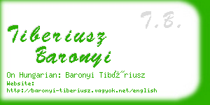 tiberiusz baronyi business card